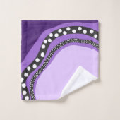 Shades of Purple Modern Abstract Art  バスタオルセット (ウォッシュタオル)