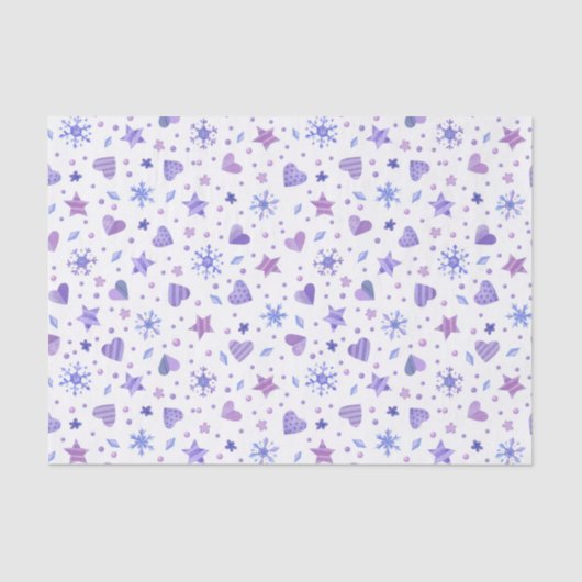 SHADES OF PURPLE STARSハート雪片 薄葉紙 (正面)