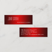 Shades of Redプロフェッショナルスリム名刺 スキニー名刺 (正面/裏面)