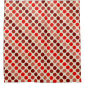 Shades Of Red水玉模様ズバイシャーリーテイラー シャワーカーテン (正面)