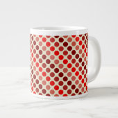 Shades of Red水玉模様by Shirley Taylor ジャンボコーヒーマグカップ (正面右)
