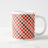 Shades of Red水玉模様by Shirley Taylor ジャンボコーヒーマグカップ (右)