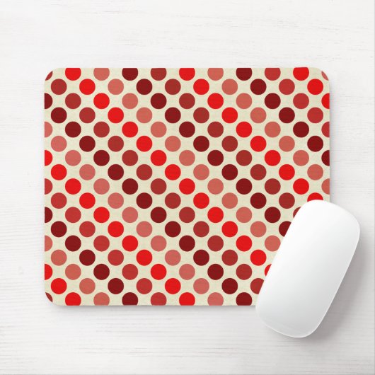 Shades of Red水玉模様by Shirley Taylor マウスパッド (マウス)