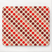 Shades of Red水玉模様by Shirley Taylor マウスパッド (正面)