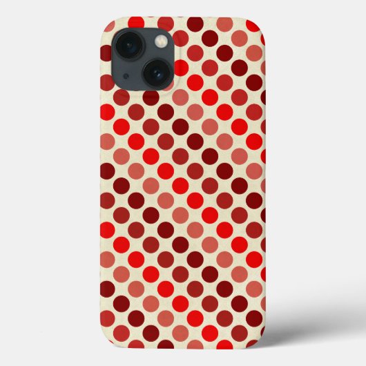 Shades of Red水玉模様by Shirley Taylor Case-Mate iPhoneケース (裏面)