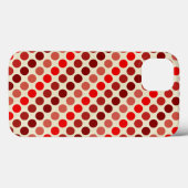 Shades of Red水玉模様by Shirley Taylor Case-Mate iPhoneケース (裏面 (横))