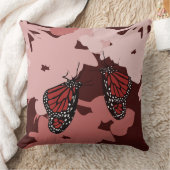 Shades Of Red Butterflyペア – 装飾用クッション クッション (ブランケット)