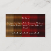 Shades of Red Hair Color Stylist名刺 名刺 (裏面)