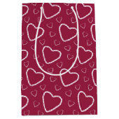 SHADES OF RED & PINK VALENTINES DAYハート ミディアムペーパーバッグ (正面)