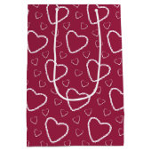 SHADES OF RED & PINK VALENTINES DAYハート ミディアムペーパーバッグ (裏面)