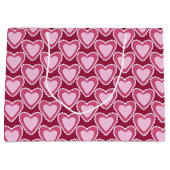 SHADES OF RED & PINK VALENTINES DAYハート ラージペーパーバッグ (正面)