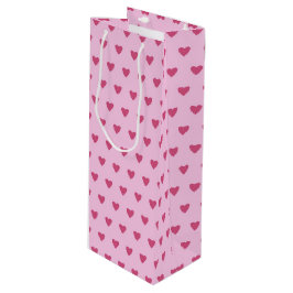 SHADES OF RED & PINK VALENTINES DAYハート ワインギフトバッグ