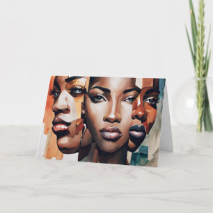 Shades of Us African Amercan Black Women Art カード