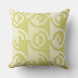 Shades Of Yellow円形フラグメント装飾用クッション クッション