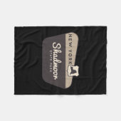 Shadmoor State Park New York Welcome Sign Vacation フリースブランケット (正面(横))