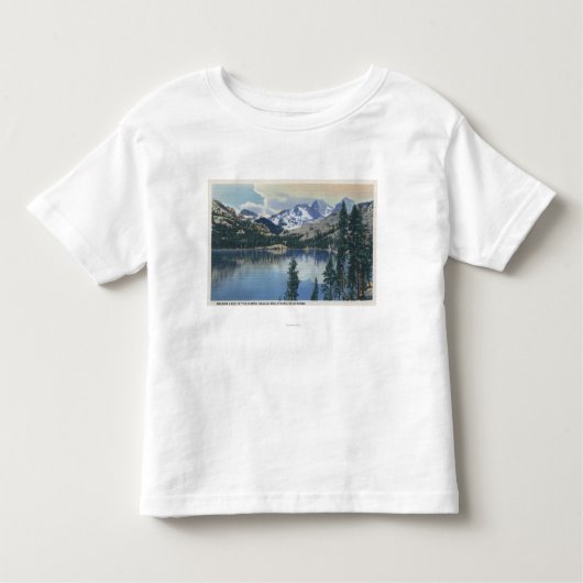 shadow湖、シエラネバダ山脈山の眺め トドラーTシャツ (正面)