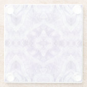 Shadow Abstract Violet Purple White Watercolor Art ガラスコースター (裏面)