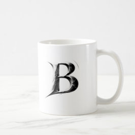 Shadow B – Dark Letter B cup コーヒーマグカップ