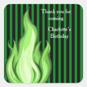 Shadow Ball Dark Fantasy Party | green Paper Cup スクエアシール (正面)