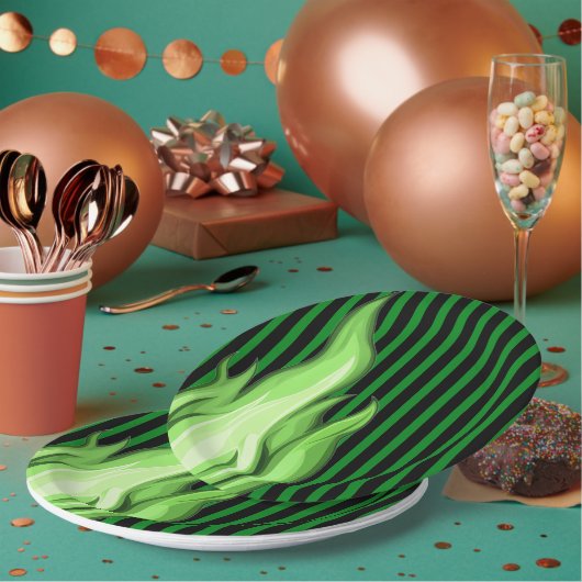 Shadow Ball Dark Fantasy Party | green Paper Cup ペーパープレート (複数)