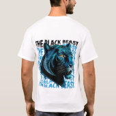 Shadow Black Beast Wild Animal Design Tシャツ (裏面)