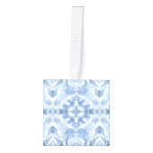 Shadow Blue Abstract Watercolor Art キューブオーナメント (正面)