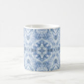 Shadow Blue Abstract Watercolor Art コーヒーマグカップ (中央)