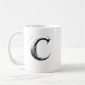 Shadow C – ダークレターCカップ コーヒーマグカップ (左)