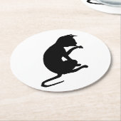 Shadow cat ラウンドペーパーコースター (アングル)