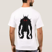 Shadow Demon Monster Red Eyes Horror gift Tシャツ (裏面)