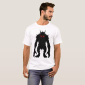 Shadow Demon Monster Red Eyes Horror gift Tシャツ (正面フル)