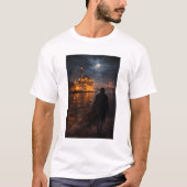 Shadow Figure at Ortaköy Mosque & Bosphorus Bridge Tシャツ (正面)