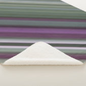 Shadow Flowers Purple and Green Stripe シェルパブランケット (3/4)