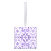 Shadow Light Purple Abstract Watercolor Art キューブオーナメント (右)