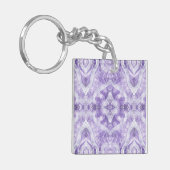 Shadow Light Purple Abstract Watercolor Art キーホルダー (正面左)