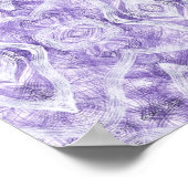 Shadow Light Purple Abstract Watercolor Art ポスター (角)