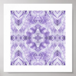Shadow Light Purple Abstract Watercolor Art ポスター