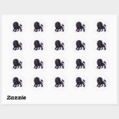 Shadow Lion Sticker ラウンドシール (シート)