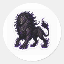 Shadow Lion Sticker ラウンドシール