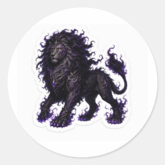 Shadow Lion Sticker ラウンドシール