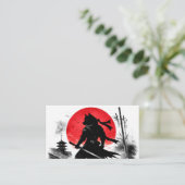 Shadow Ninja Wolf Japanese Business Card 名刺 (スタンド正面)