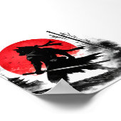 Shadow Ninja Wolf Japanese pastor print ポスター (角)
