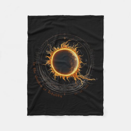 Shadow Of Totality Watching Shirt 2024 太陽の Total フリースブランケット (正面)