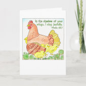 Shadow of Your wings Mother Hen Mother's Day Card カード (正面)