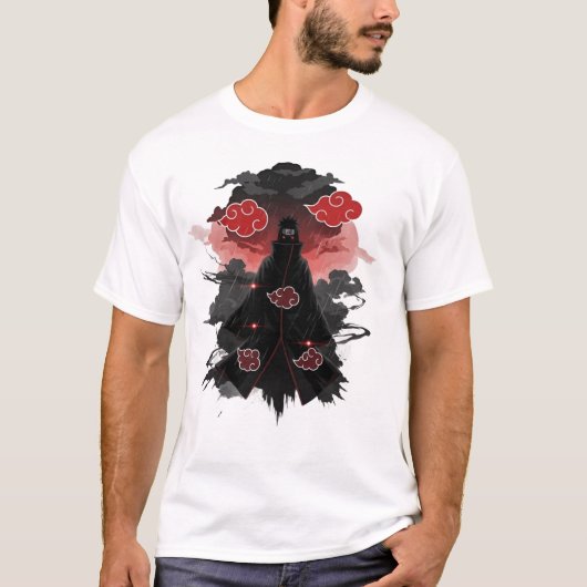 Shadow Reaper in the Rain - Red Cloud Aesthetic T- Tシャツ (正面)