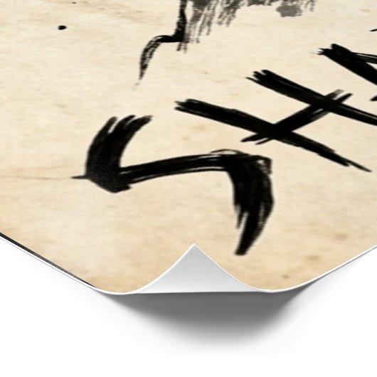 Shadow Strike Samurai Ink Art Poster ポスター (コーナー)