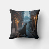 Shadow Walker in Istanbul Streets クッション (裏面)