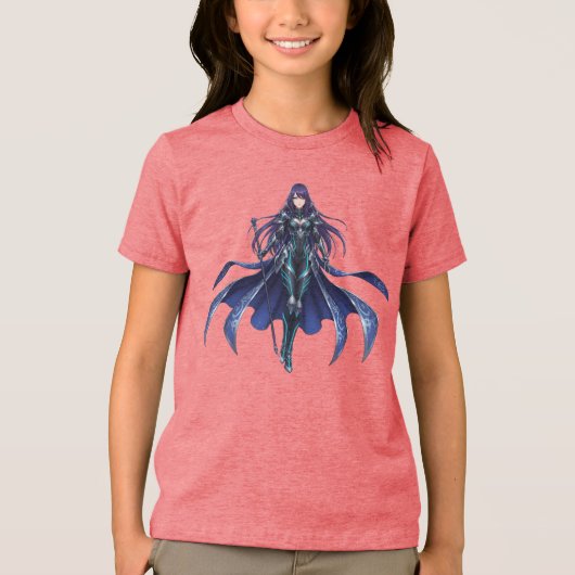 Shadow Warrior Anime Princess Battle Fantasy Kids' トライブレンドＴシャツ (正面)