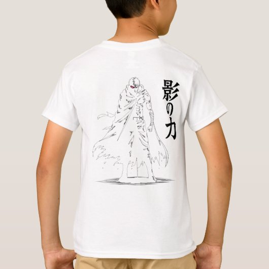 Shadow Wrath: Dual-Sided Ninja Power Tシャツ (裏面)