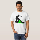 shadowboarder: ネオンの緑: tシャツ (正面フル)